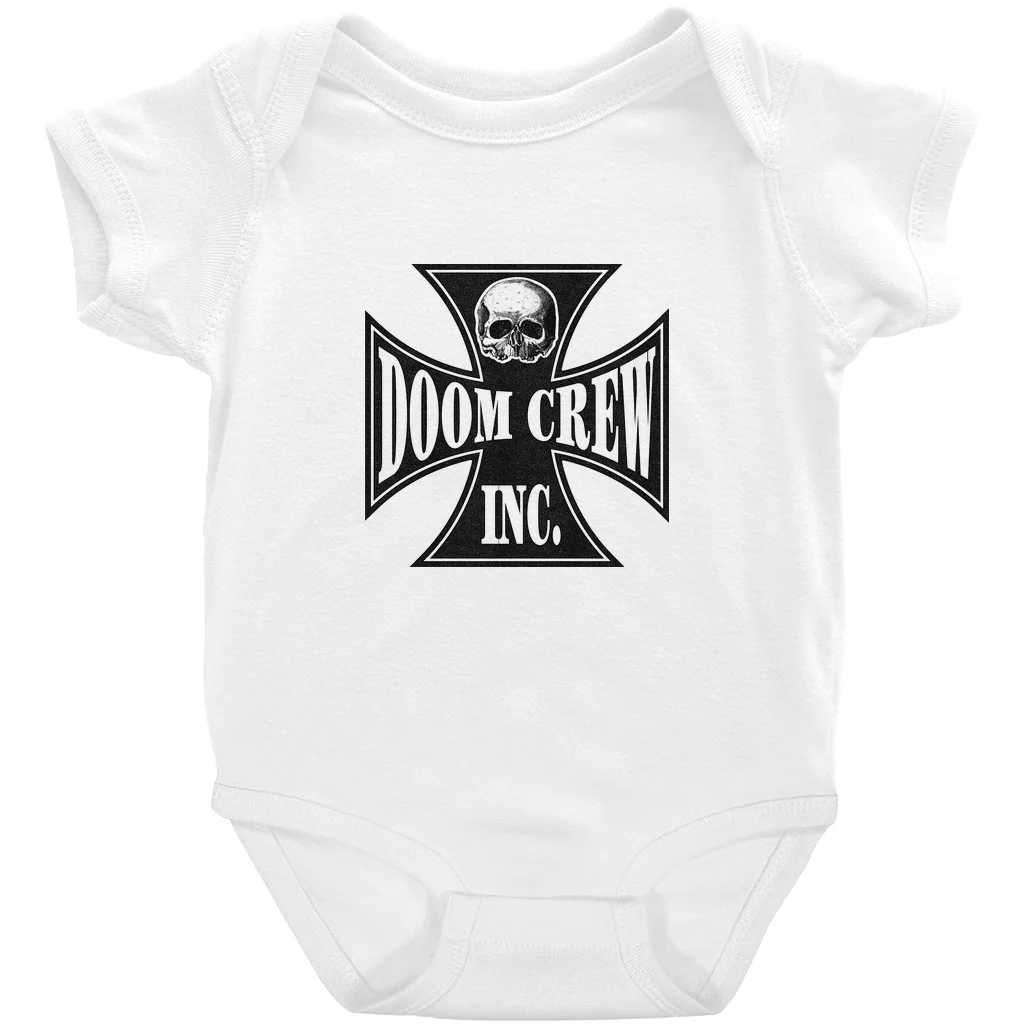Doom Crew Cross White Onesie