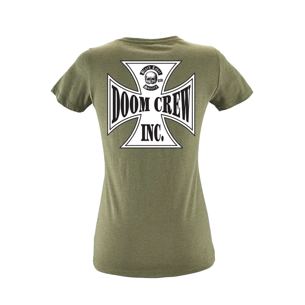 Doom Crew Inc. Women's Military Green Tee - Image 3